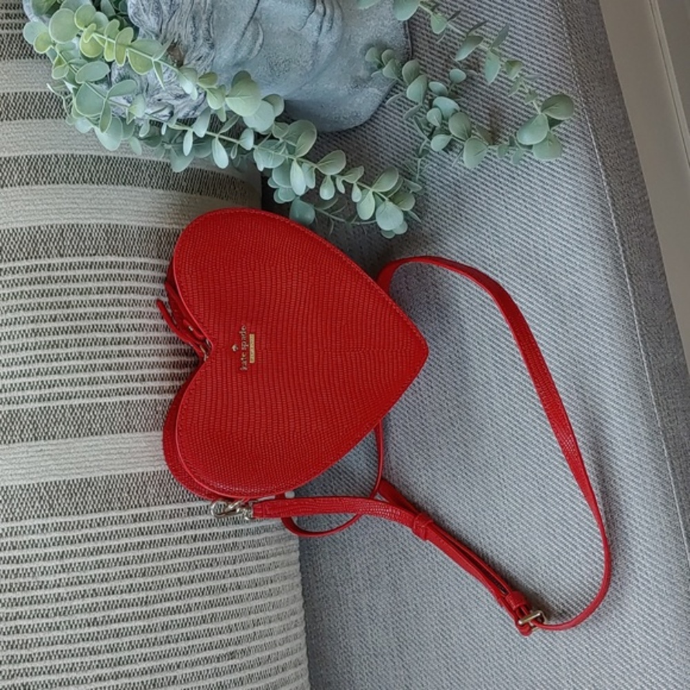NWOT Kate Spade Red Leather Heart Bag